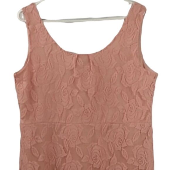 Maurices Women's Peach Lace Sleeveless Scoop Neck Empire Waist Dress XL - Picture 6 of 10